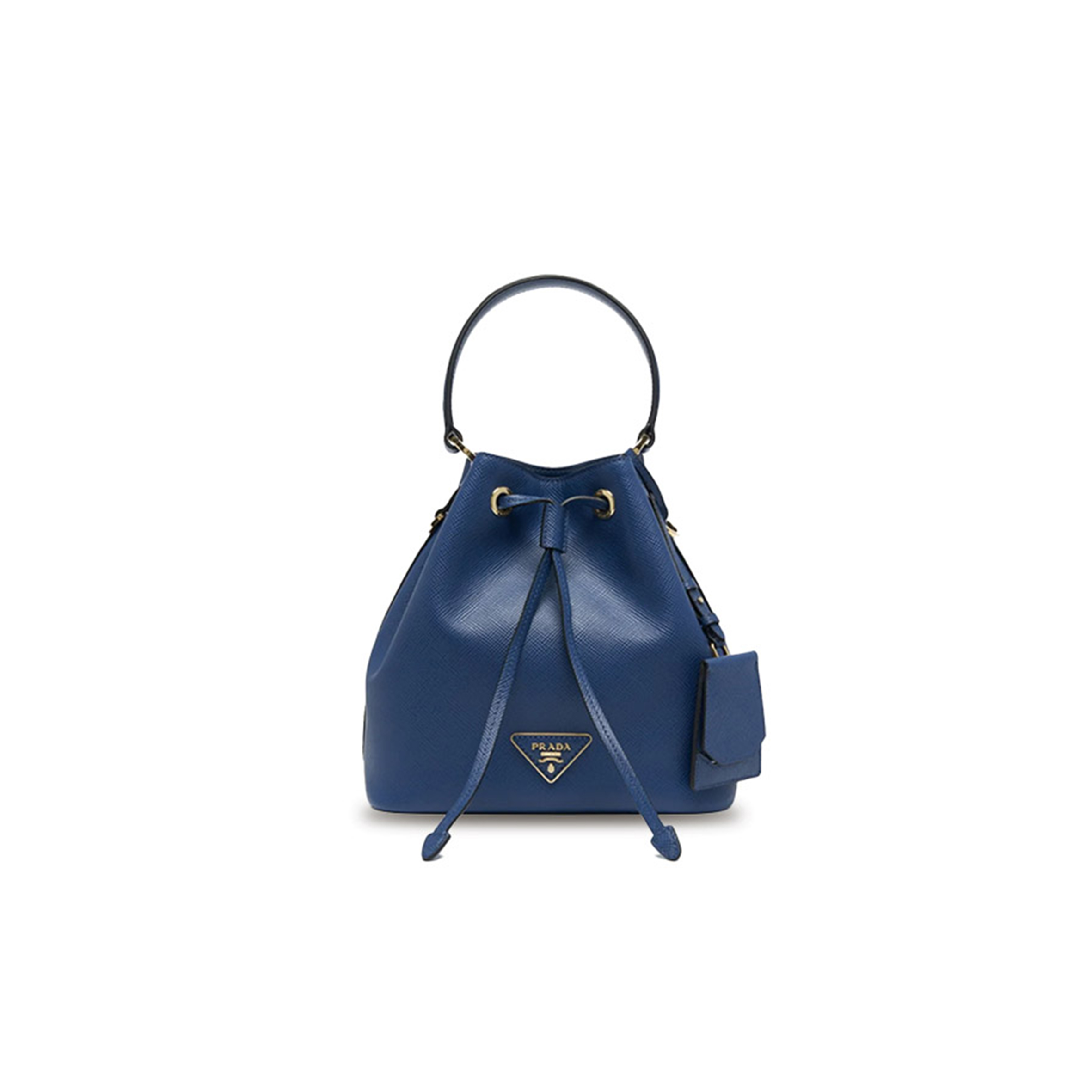 Pra*a saffiano bucket bag bluette 1bz032 (23*22*14cm)